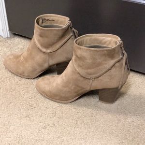 Tan Suede Booties size 7